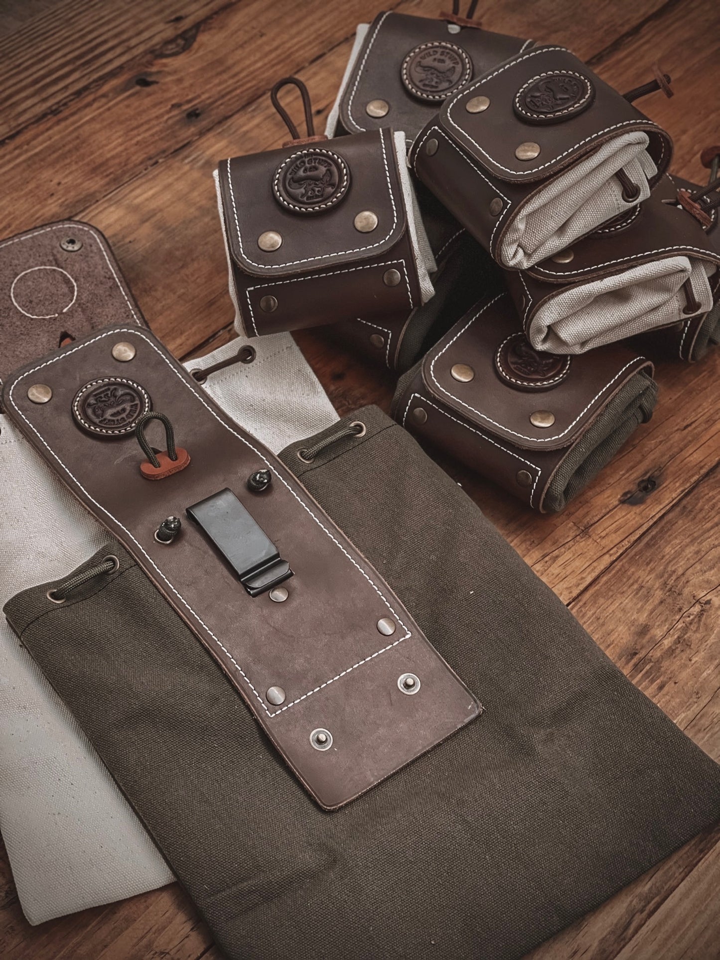 Leather & Canvas Foraging Tote