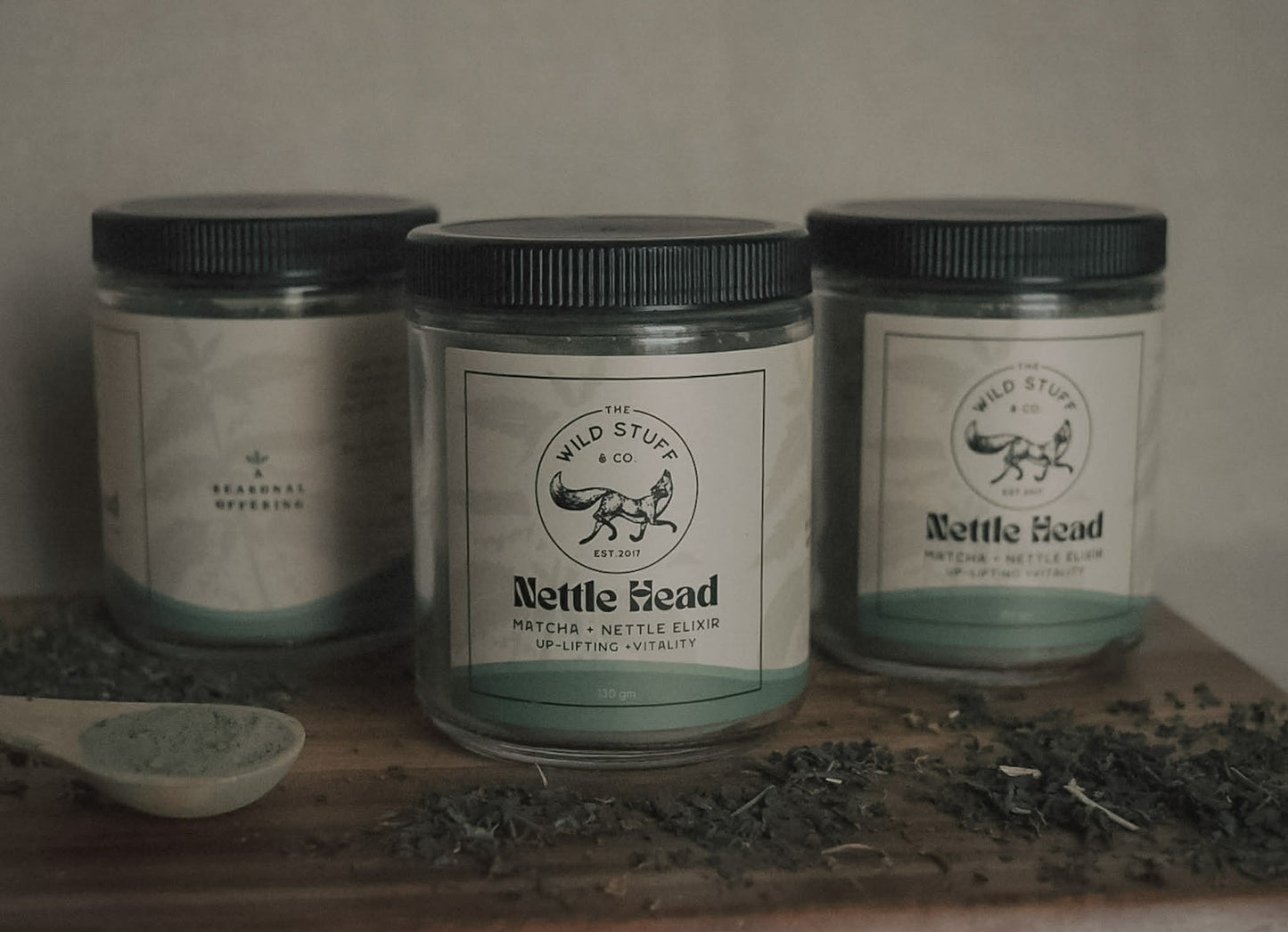 "Nettle Head" Matcha + Nettle  Elixir