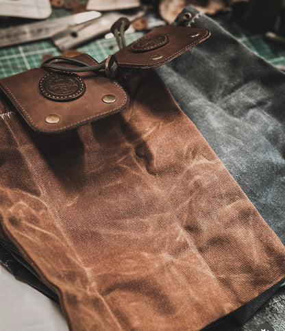 Leather & Canvas Foraging Tote