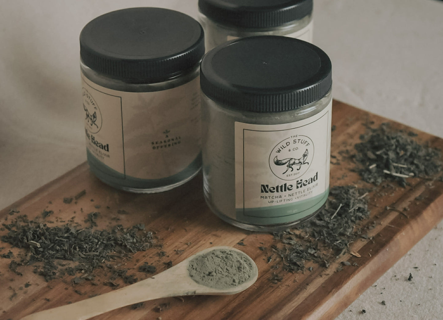 "Nettle Head" Matcha + Nettle  Elixir